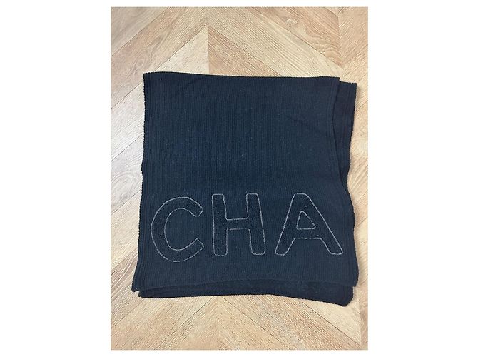 Bufanda Chanel negra de cachemira Negro - vista 3