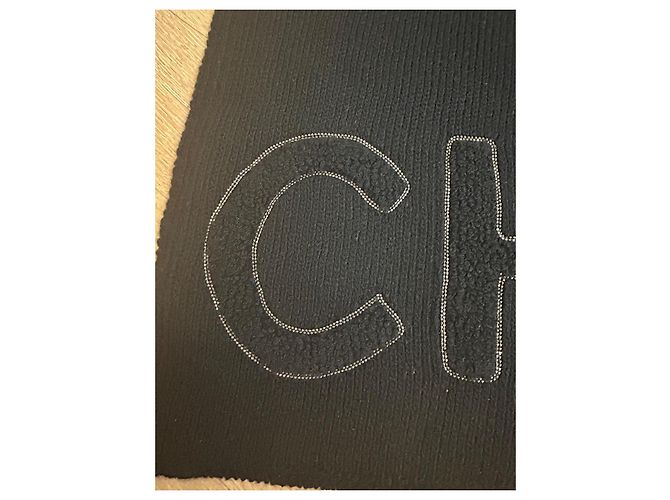 Bufanda Chanel negra de cachemira Negro - vista 7