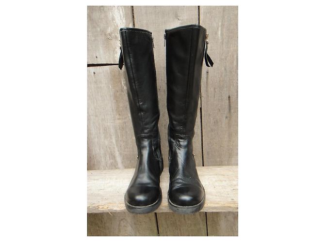 Autre Marque Botas Emanuélle Vee de cuero negro - vista 5