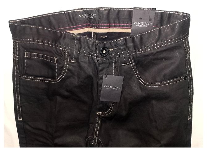 Autre Marque VANNUCCI Schwarze Canvas-Jeans - Ansicht 4