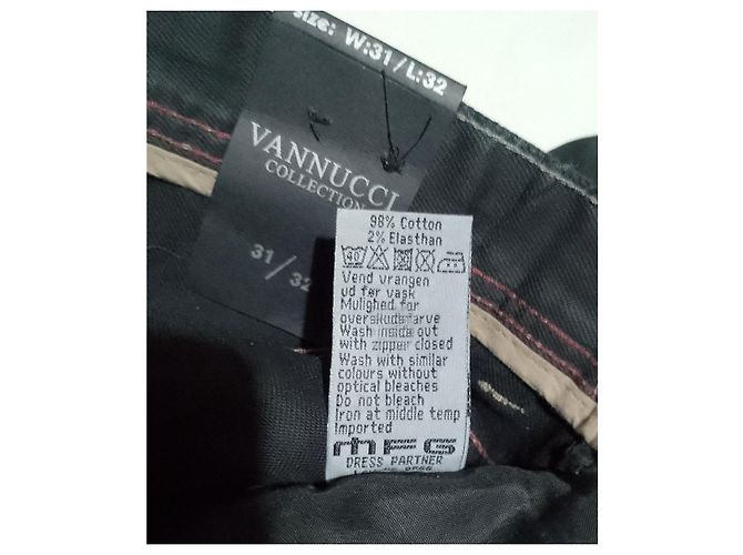 Autre Marque VANNUCCI Schwarze Canvas-Jeans - Ansicht 6