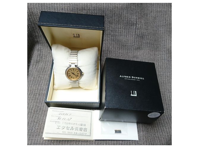Alfred Dunhill Relógio de quartzo retrô, Dunhill ref. 6 QMSM 228767 Swiss Made Prata Dourado - vista 3