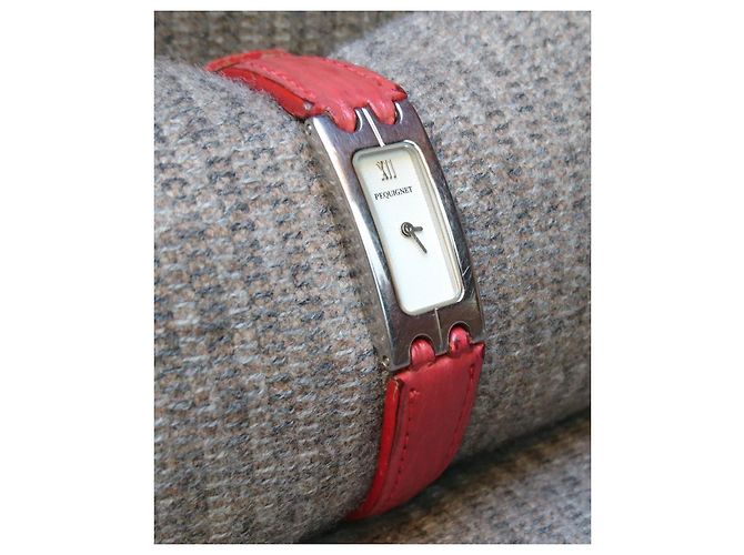 Reloj de cuarzo retro Emile Pequignet, ref. 3522313 Hecho en Francia Plata Roja - vista 2