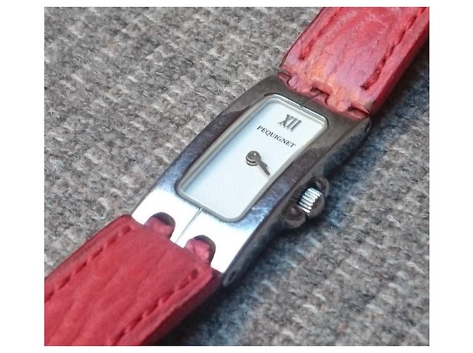 Reloj de cuarzo retro Emile Pequignet, ref. 3522313 Hecho en Francia Plata Roja - vista 3