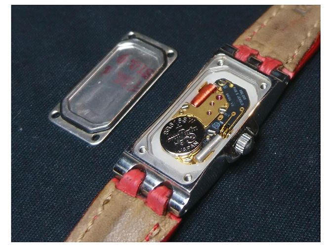 Reloj de cuarzo retro Emile Pequignet, ref. 3522313 Hecho en Francia Plata Roja - vista 5