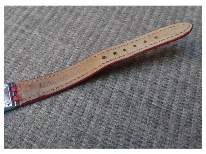 Reloj de cuarzo retro Emile Pequignet, ref. 3522313 Hecho en Francia Plata Roja - vista 8