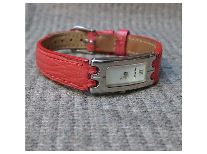 Reloj de cuarzo retro Emile Pequignet, ref. 3522313 Hecho en Francia Plata Roja - vista 9