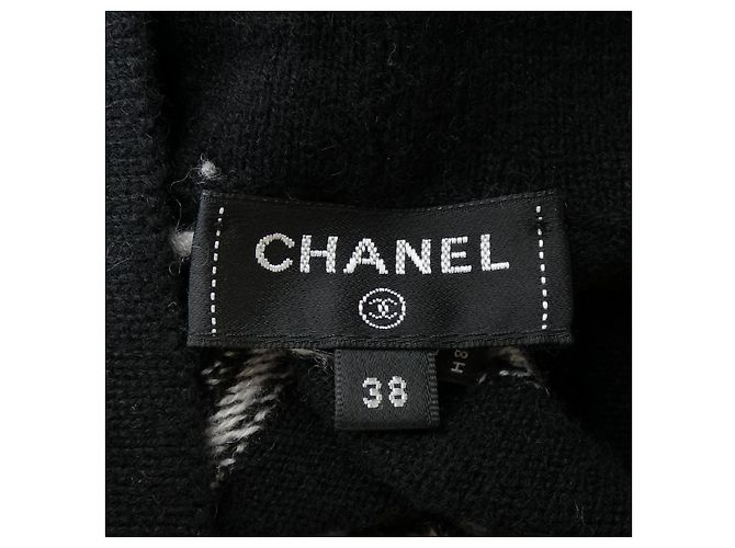 Timeless Chanel P72294K10398 Sudadera de cachemira Negro Blanco Azul Púrpura - vista 4
