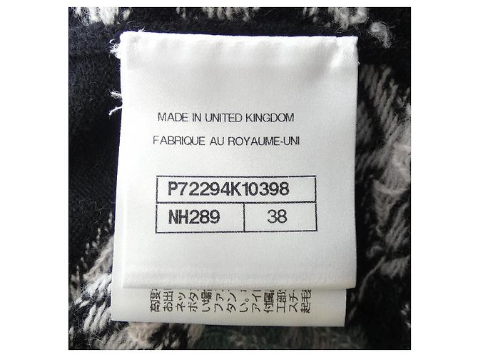 Timeless Chanel P72294K10398 Sudadera de cachemira Negro Blanco Azul Púrpura - vista 5