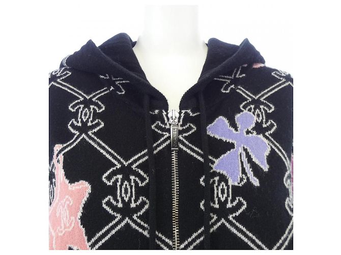 Timeless Chanel P72294K10398 Sudadera de cachemira Negro Blanco Azul Púrpura - vista 6