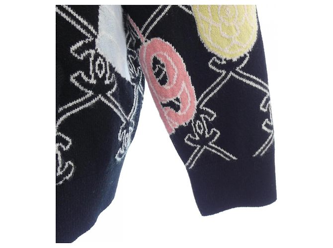 Timeless Chanel P72294K10398 Sudadera de cachemira Negro Blanco Azul Púrpura - vista 7