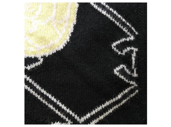 Timeless Chanel P72294K10398 Sudadera de cachemira Negro Blanco Azul Púrpura - vista 8