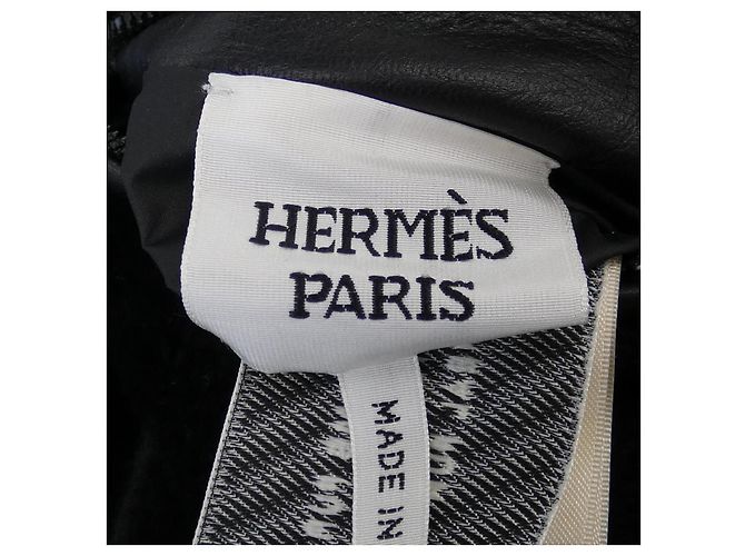 Giacca in shearling Hermès 4H1221DF Nero - vista 4
