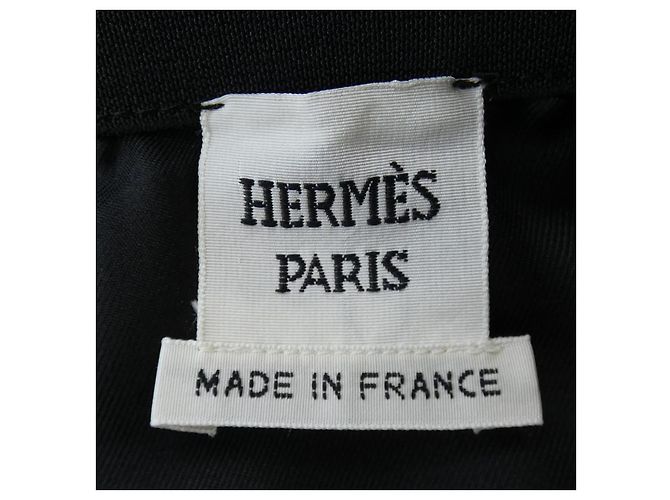 Gonna in seta Hermès 36 Nero - vista 6