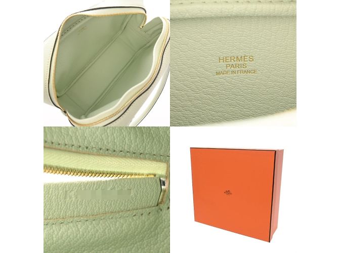 Hermès Plume Mini-Handtasche Hellgrün - Ansicht 11