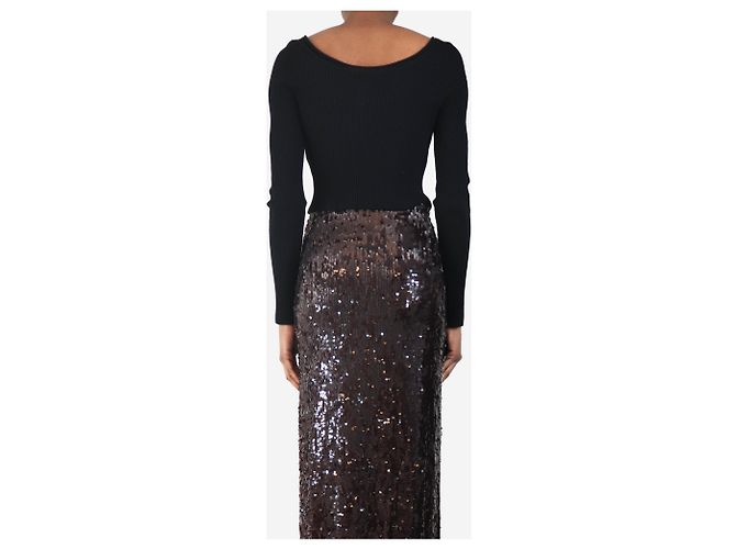 Phillip Lim Schwarzes geripptes Crop-Top mit weitem Ausschnitt - Größe S - Ansicht 2