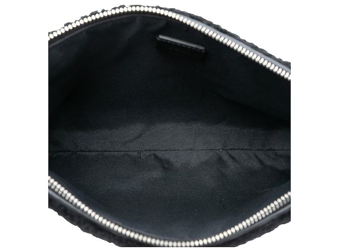 Pochette piatta FF in shearling nero Fendi - vista 4
