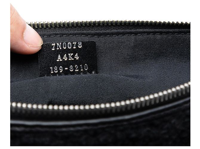 Pochette piatta FF in shearling nero Fendi - vista 5