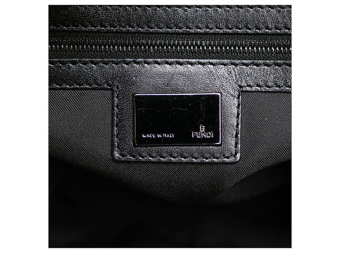 Borsa a tracolla in tela Zucchino nera Fendi Nero - vista 5