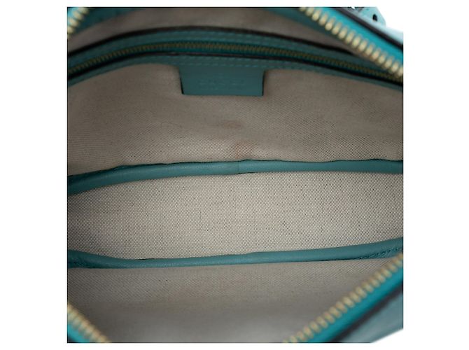 Borsa a tracolla in pelle blu GG con stampa a stelle Gucci Blu chiaro - vista 4