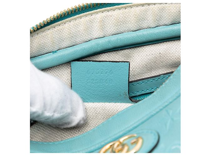 Borsa a tracolla in pelle blu GG con stampa a stelle Gucci Blu chiaro - vista 6