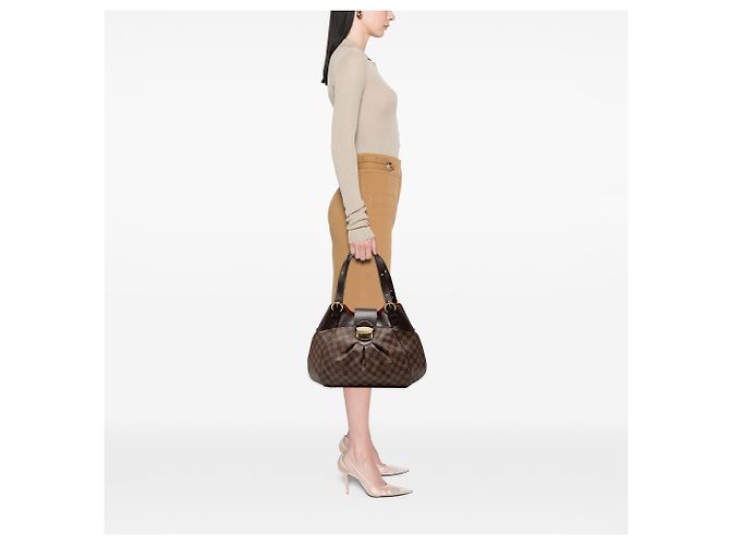 Louis Vuitton Borsa Sistina GM Damier Ebene Marrone - vista 7