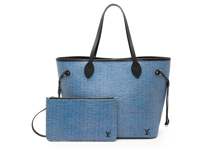 Louis Vuitton Blu Epi Denim Neverfull MM - vista 8