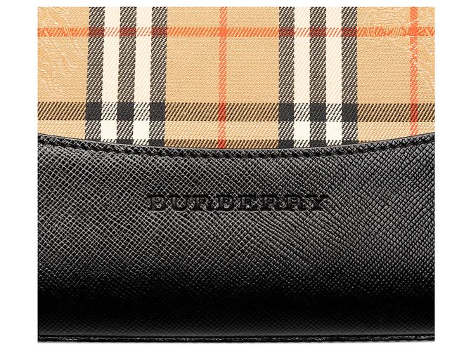 Burberry Braune Haymarket Check Canvas Tote Beige - Ansicht 5