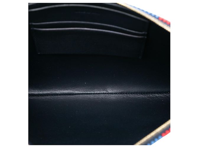 Céline Pochette Solo Striata in Tela Nera Celine Nero - vista 4
