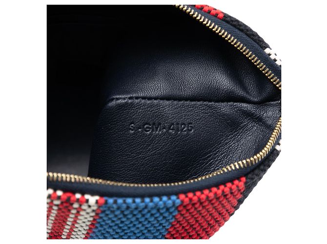 Céline Pochette Solo Striata in Tela Nera Celine Nero - vista 6