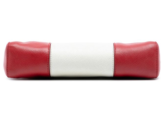 Prada Rote Bicolor Saffiano Lux Umhängetasche - Ansicht 3