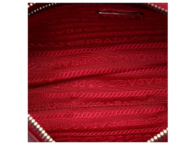 Prada Rote Bicolor Saffiano Lux Umhängetasche - Ansicht 4