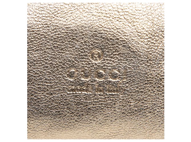 Gucci Gold Metallic Leder Zugbeutel Golden - Ansicht 5