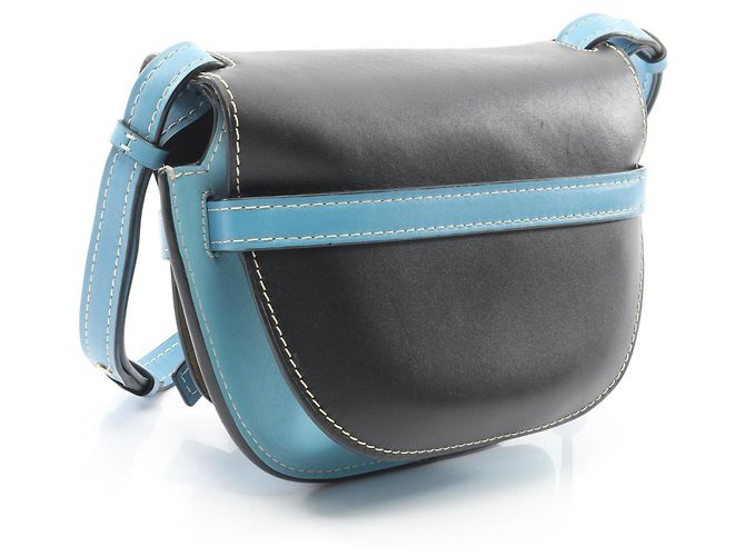 Bolso Loewe Gate - Pequeño Bolso de Hombro Negro Azul - vista 2