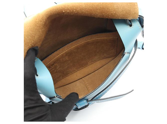 Bolso Loewe Gate - Pequeño Bolso de Hombro Negro Azul - vista 3