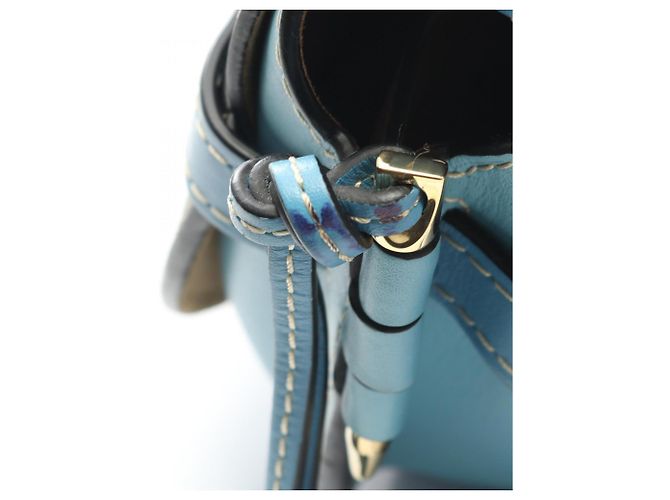 Bolso Loewe Gate - Pequeño Bolso de Hombro Negro Azul - vista 6