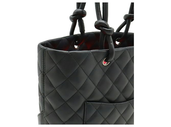 CHANEL Cambon Medium Schultertasche Schwarz Weiß - Ansicht 5