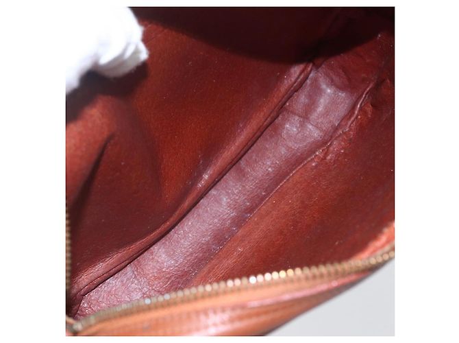 Borsa a spalla MCM Visetos in tela e pelle Marrone - vista 5
