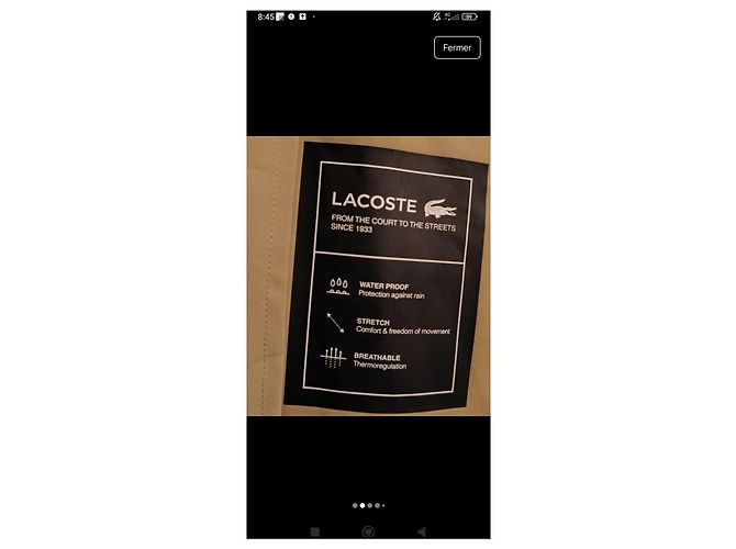 Gabardina Lacoste Beige de Poliéster - vista 3