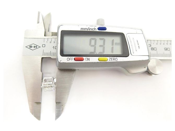 Autre Marque NEUER SOLITÄR-DIAMANTRING EMERALD CUT 7CT GRÖSSE 55 18K WEISSGOLD Silber - Ansicht 11