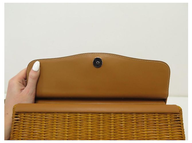 NUOVO BORSO RODO WILLOW PARIS MEDIO IN VIMINI CAMMELLO CON TRACOLLA Marrone - vista 11