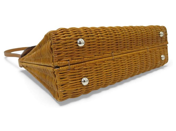 NUOVO BORSO RODO WILLOW PARIS MEDIO IN VIMINI CAMMELLO CON TRACOLLA Marrone - vista 5