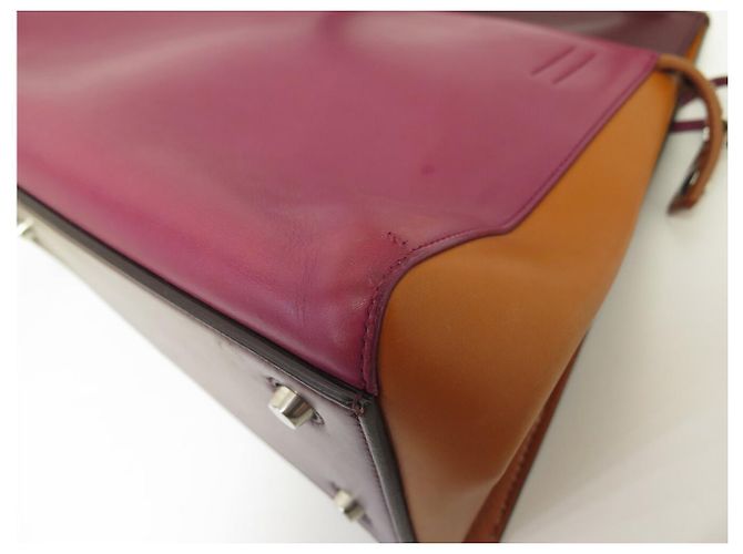 Céline CELINE EDGE GM TRICOLOR ORANGE ROT LEDER HANDTASCHE - Ansicht 14