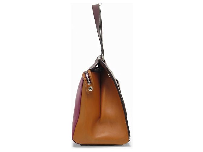Céline CELINE EDGE GM TRICOLOR ORANGE ROT LEDER HANDTASCHE - Ansicht 4
