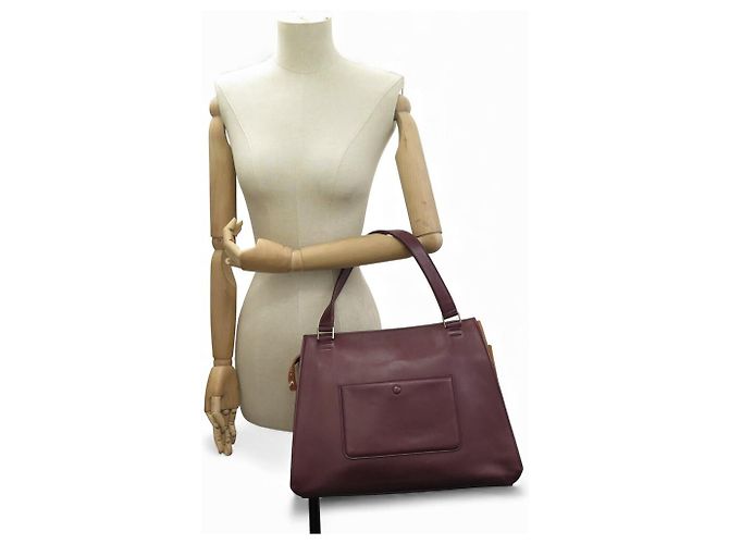 Céline CELINE EDGE GM TRICOLOR ORANGE ROT LEDER HANDTASCHE - Ansicht 7