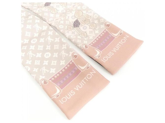 Foulard Bandeau Animal M70702 Louis Vuitton Rosa - vista 2