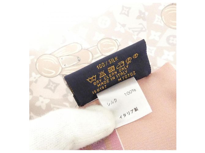 Foulard Bandeau Animal M70702 Louis Vuitton Rosa - vista 3