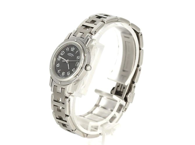 Reloj de cuarzo de acero inoxidable Hermès Clipper CL4.210 - vista 2