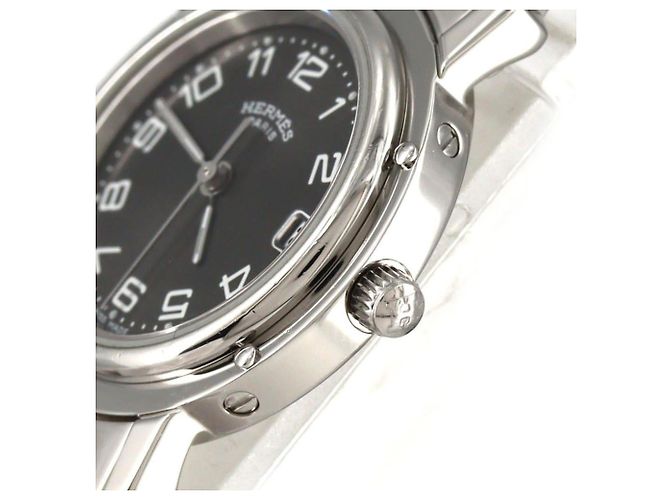 Reloj de cuarzo de acero inoxidable Hermès Clipper CL4.210 - vista 4