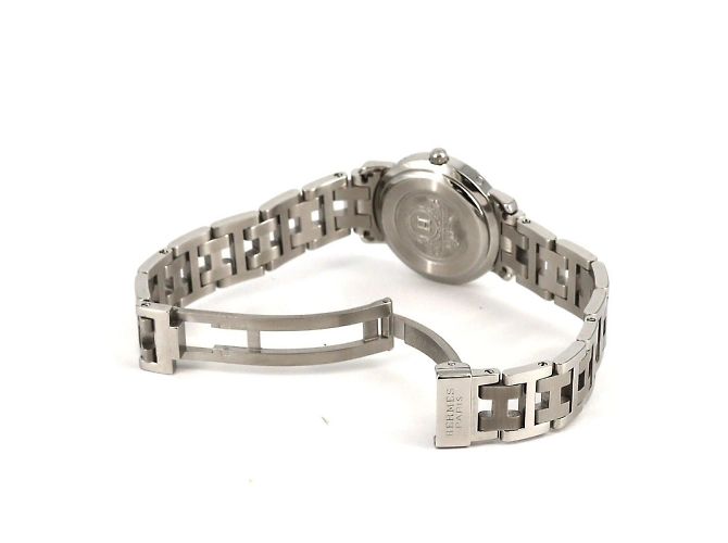 Reloj de cuarzo de acero inoxidable Hermès Clipper CL4.210 - vista 7